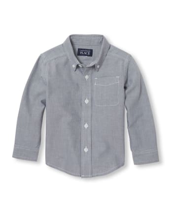 Toddler Boys Uniform Oxford Button Down Shirt