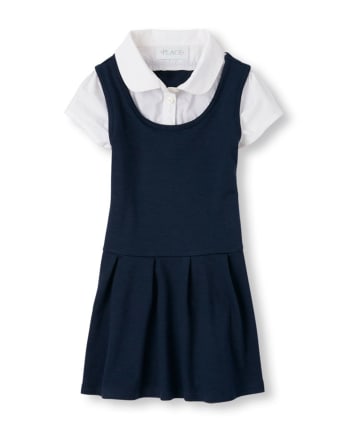 Girls Uniform 2 In 1 Dress