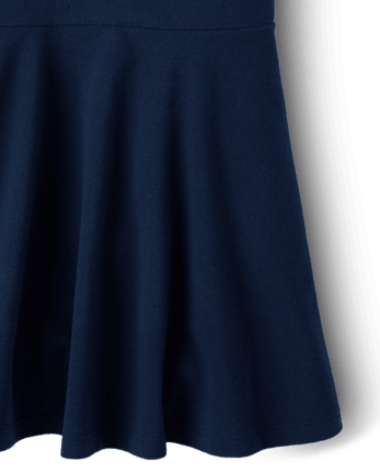 Vestido tipo polo de piqué de uniforme para niñas