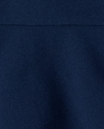 Vestido polo de piqué de manga larga uniforme para niñas