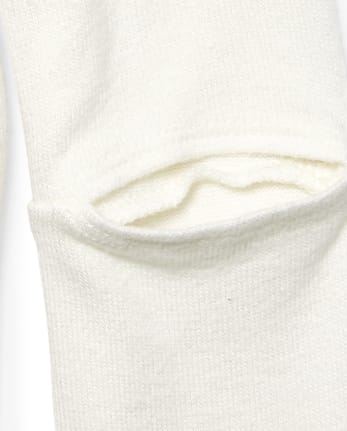 Suéter ligero con gráfico adornado de manga larga al codo para niñas Active