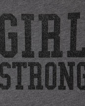 Girls Glitter 'Girl Strong' Graphic Tee