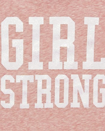 Toddler Girls Glitter 'Girl Strong' Graphic Tee