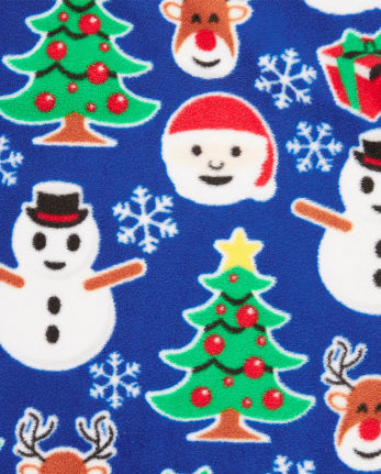Unisex Kids Christmas Top And Pants Glacier Fleece Pajamas