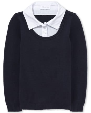 Suéter 2 en 1 de uniforme para niñas