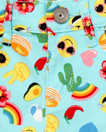 Short écumeur Emoji pour fille