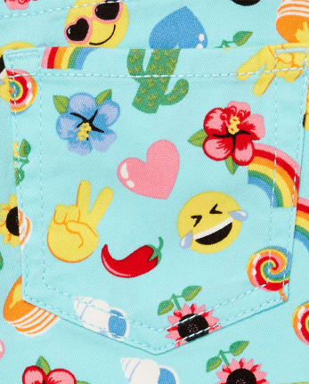 Short écumeur Emoji pour fille