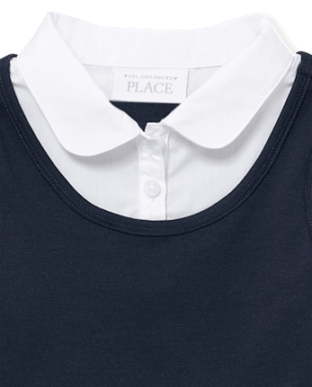 Robe 2 en 1 Uniforme Ponte Knit pour toute-petite fille