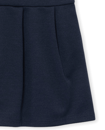 Vestido 2 en 1 de punto Ponte de uniforme para niñas pequeñas - TIDAL