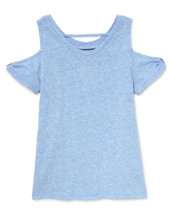 Girls Cold Shoulder Cut Out Top