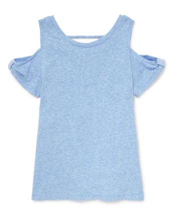 Girls Cold Shoulder Cut Out Top