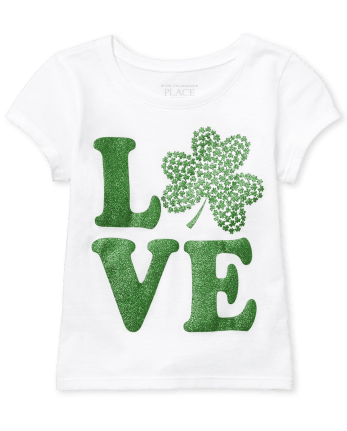 Happy St Pat Rex Day Toddler Baby Girls Cotton Ruffle Short Sleeve Top Comfortable T-Shirt 2-6T