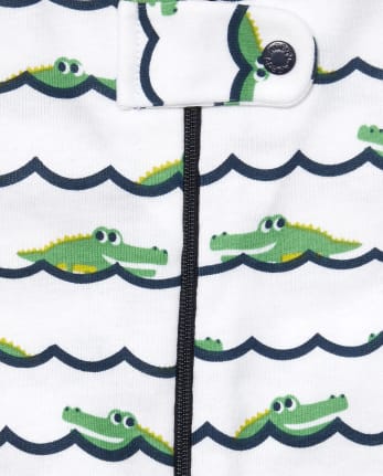 Paquete de 3 pijamas de una pieza de algodón con ajuste ceñido Gator para bebés y niños pequeños