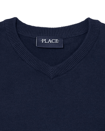 Suéter de uniforme con cuello en V para niños