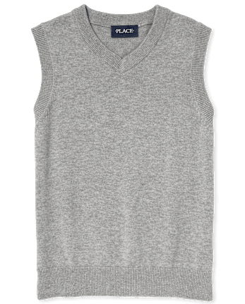 Gilet d'uniforme à col en V pour garçons