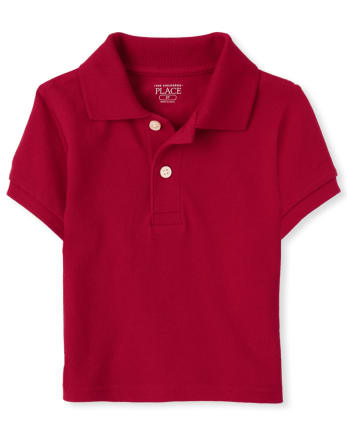Polo de piqué uniforme para niños pequeños