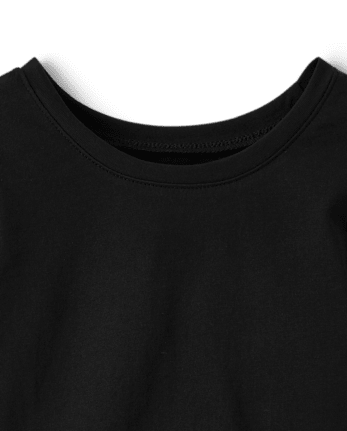 T-shirt à superposition basique pour bébé et toute-petite fille - BLACK