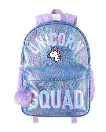 Mochila iridiscente texturizada 'Unicorn Squad' para niña