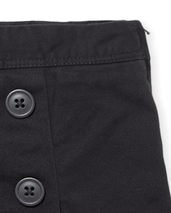 Girls Uniform Stretch Button Skort