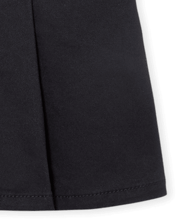 Falda pantalón con botones de uniforme para niñas - BLACK