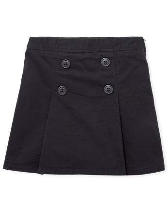 Girls Uniform Stretch Button Skort
