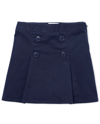 Girls Uniform Stretch Button Skort