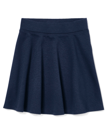 Jupe-short uniforme en tricot point de Rome pour fille