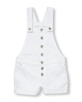 Girls Roll Cuff Shortalls