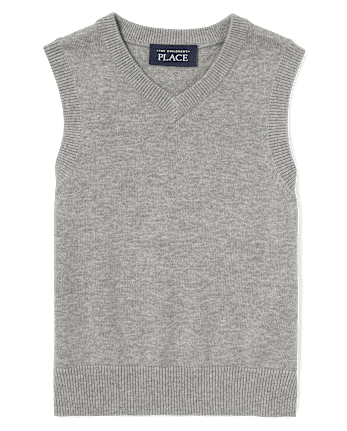 Gilet d'uniforme à col en V pour tout-petits garçons