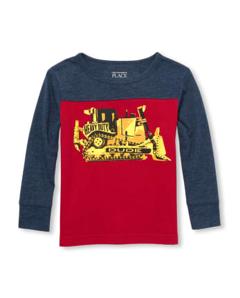 Toddler Boys Colorblock Embellished Graphic Top