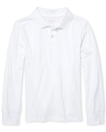 Polo de jersey de manga larga para niños