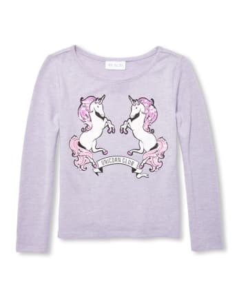 Niñitas Top tipo suéter ligero con estampado adornado