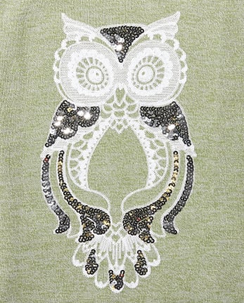 Haut pull léger à motif graphique et ornements pour fille