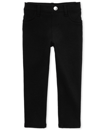 Jeggings de punto Ponte de uniforme para niñas pequeñas