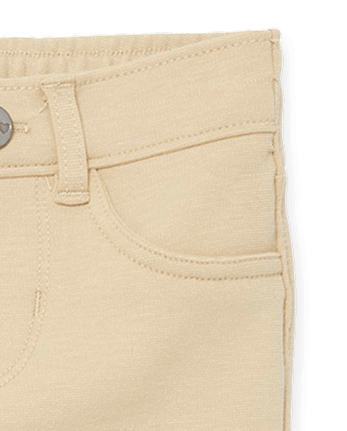Jeggings de punto Ponte de uniforme para niñas pequeñas