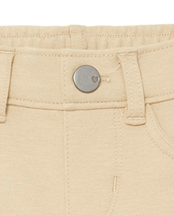 Jeggings de punto Ponte de uniforme para niñas pequeñas