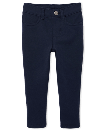 Toddler Girls Uniform Ponte Knit Pull On Jeggings