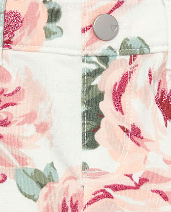 Jegging à enfiler en tricot pailleté imprimé pour bébés et petites filles - SIMPLYWHT