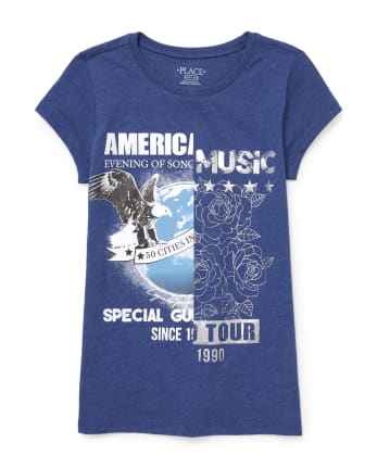 Girls Foil Music Graphic Tee