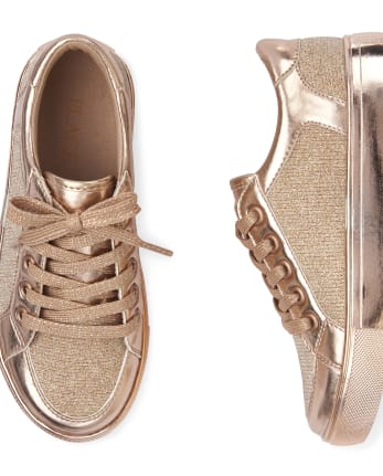 Zapatillas bajas metalizadas para niña