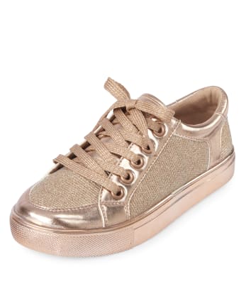 Zapatillas bajas metalizadas para niña
