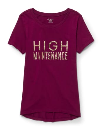 Womens Mommy And Me Foil High Maintenance Matching Graphic Tee