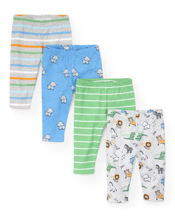 Baby Boys Zoo Party Pants 4-Pack