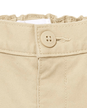 Shorts chinos de uniforme para niñas pequeñas