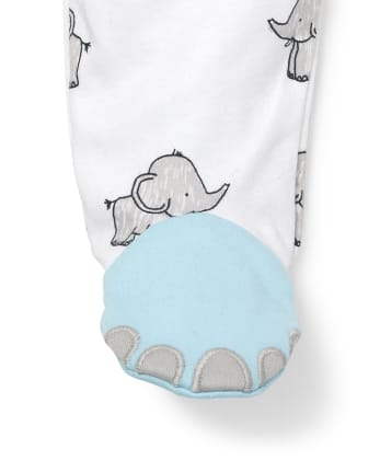 Baby Boys Zoo Party Elephant Print Sleep And Play And Bib Set | The ...