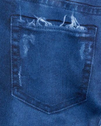 Girls Faux Denim Leggings