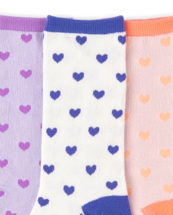Paquete de 20 calcetines de corazón para niñas