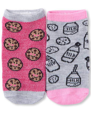 Paquete de 6 calcetines midi de leche y galletas para niñas pequeñas