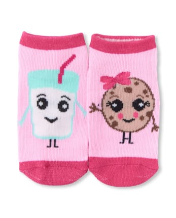 Paquete de 6 calcetines midi de leche y galletas para niñas pequeñas