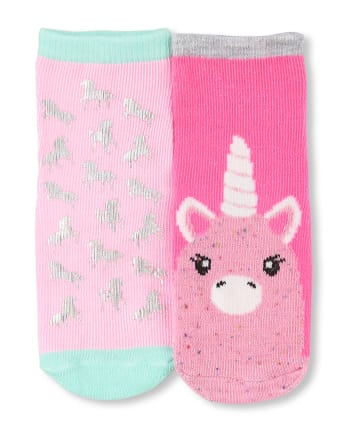 Calcetines midi de unicornio para niñas pequeñas